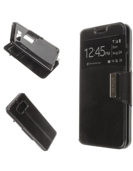 Funda libro soporte TPU Samsung Galaxy S8 Plus negra