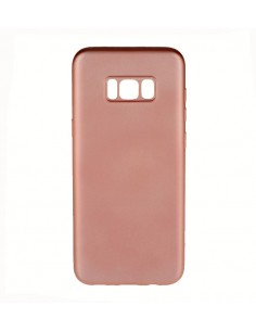 Carcasa TPU doble tapa reborde Samsung G955 Galaxy S8 Plus rosa cobre