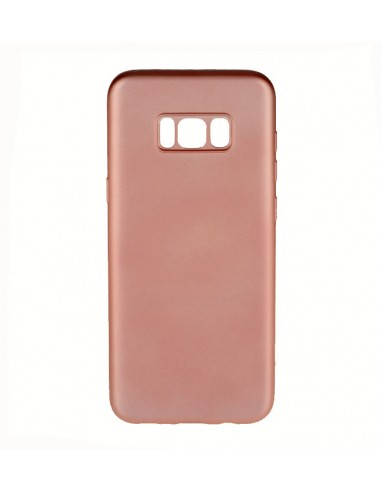 Carcasa TPU doble tapa reborde Samsung G955 Galaxy S8 Plus rosa cobre