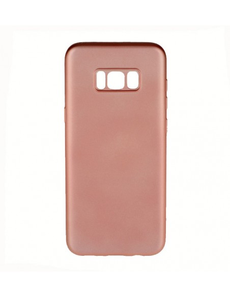 Carcasa TPU doble tapa reborde Samsung G955 Galaxy S8 Plus rosa cobre