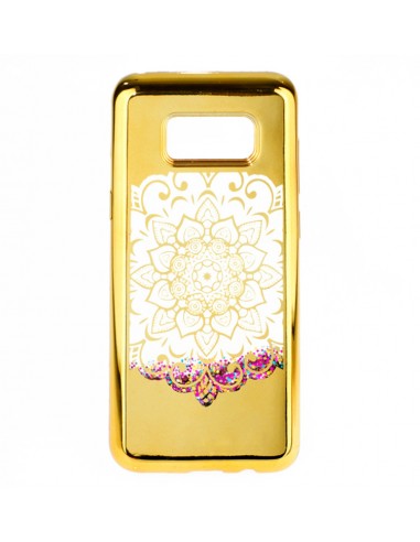 Carcasa TPU gel purpurina Samsung Galaxy S8 Plus diseño Mandala dorada
