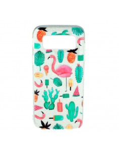 Carcasa TPU purpurina Samsung Galaxy S8 Plus diseño Tropical Flamenco