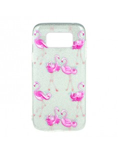 Carcasa TPU purpurina Samsung Galaxy S8 Plus diseño Cortejo Flamencos