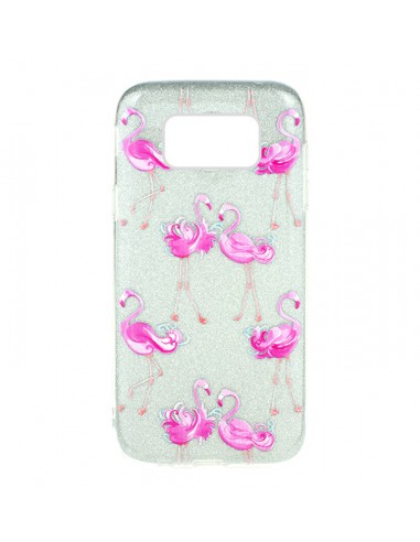 Carcasa TPU purpurina Samsung Galaxy S8 Plus diseño Cortejo Flamencos