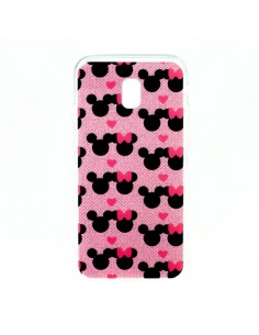 Carcasa TPU purpurina Samsung J330 Galaxy J3 (2017) diseño Love Mickey Minnie