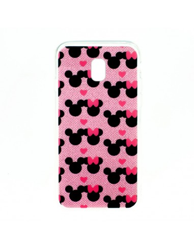 Carcasa TPU purpurina Samsung J330 Galaxy J3 (2017) diseño Love Mickey Minnie