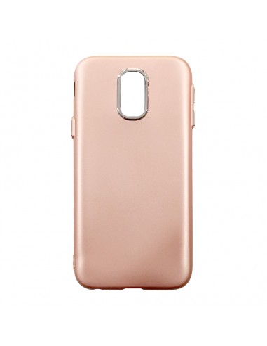 Carcasa TPU endurecido Samsung J330 Galaxy J3 (2017) metalizada rosa cobre