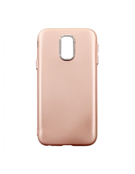 Carcasa TPU endurecido Samsung J330 Galaxy J3 (2017) metalizada rosa cobre