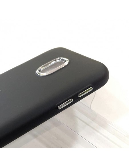 Carcasa TPU endurecido Samsung J330 Galaxy J3 (2017) metalizada negra