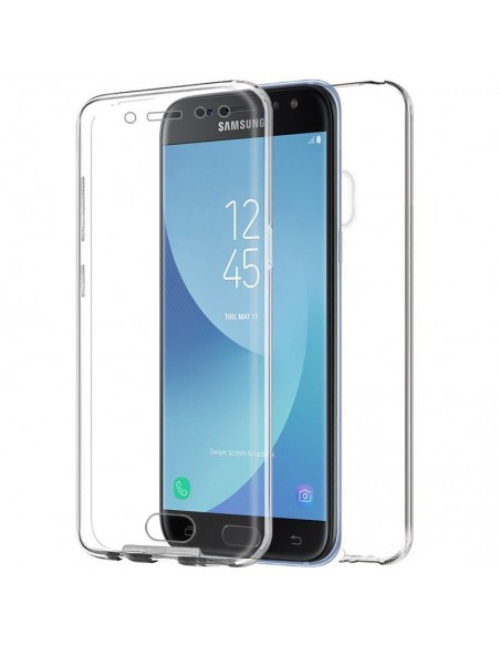 Carcasa TPU 360º 2 en 1 Samsung J730 Galaxy J7 (2017) transparente doble (Frontal + trasera)