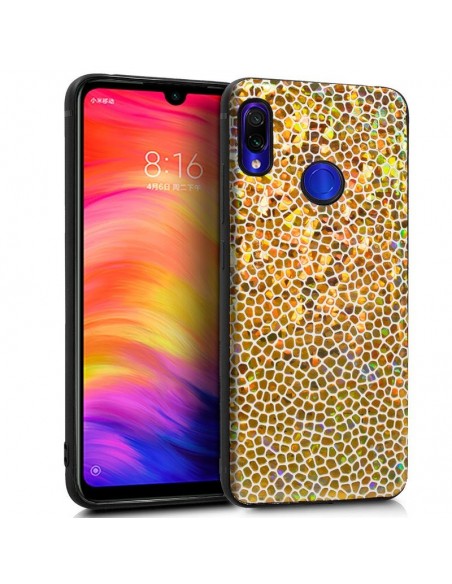 Carcasa TPU brillo Xiaomi Redmi Note 7 / Note 7 Pro mosaico dorado