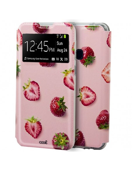 Funda libro soporte TPU Samsung M315 Galaxy M31 diseño Fresas