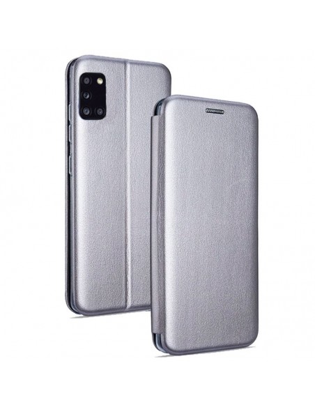 Funda libro soporte Samsung A315 Galaxy A31 Elegance plata