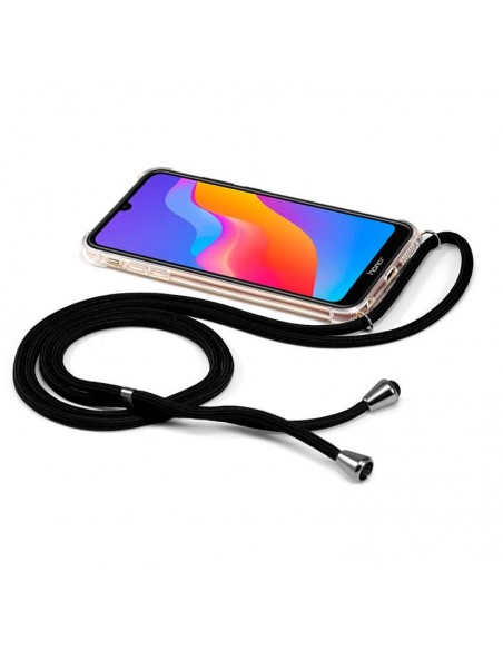 Carcasa TPU transparente Huawei Y6 (2019) / Y6s / Honor 8A cordón negro