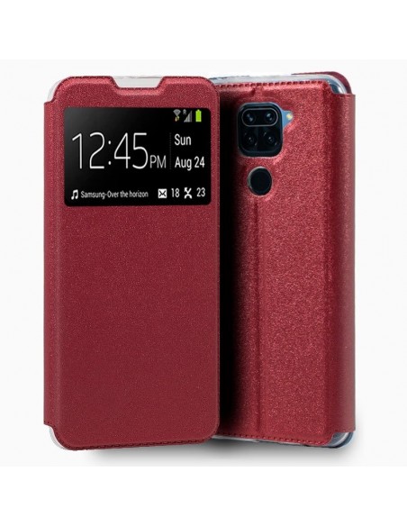 Funda libro soporte TPU Xiaomi Redmi Note 9 roja