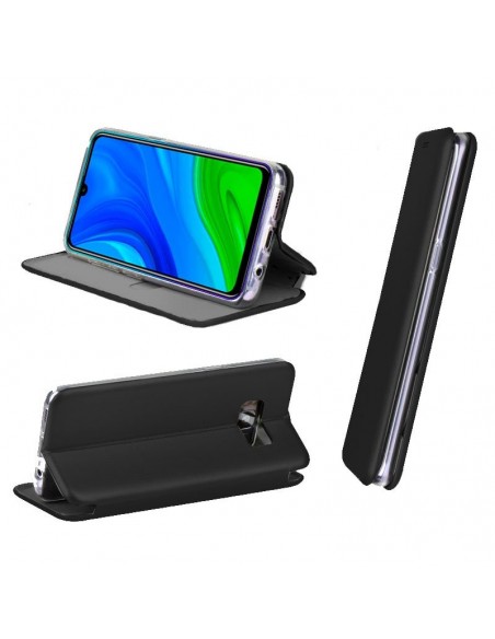 Funda libro soporte Huawei P Smart 2020 Elegance negra