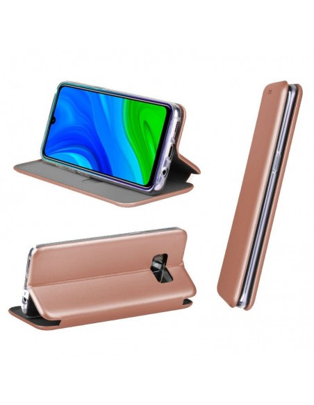 Funda libro soporte Huawei P Smart 2020 Elegance rosa cobre