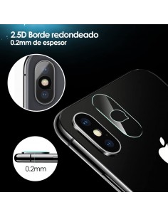 Protector cámara trasera vidrio templado iPhone XS Max transparente