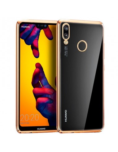 Carcasa TPU Huawei P20 Lite borde metalizado dorado