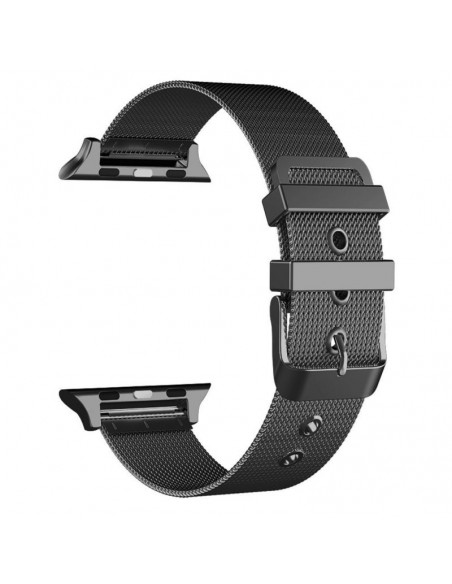 Correa Apple Watch Series 1 / 2 / 3 / 4 / 5 / 6 / SE (38 - 40 mm) metálica negra