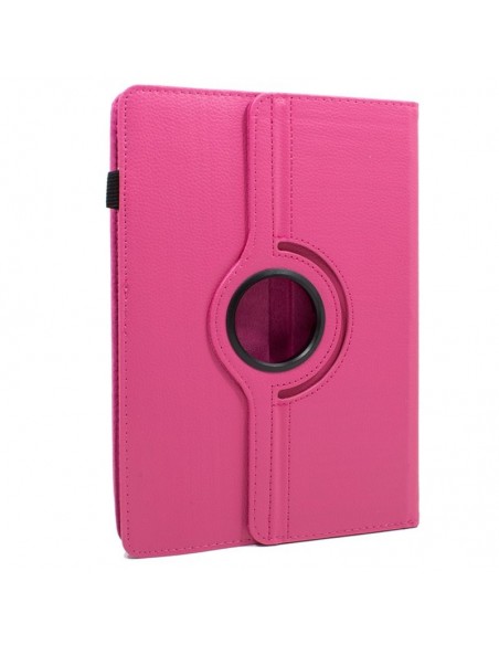 Funda polipiel soporte giratorio universal tablets 10'' pulgadas rosa