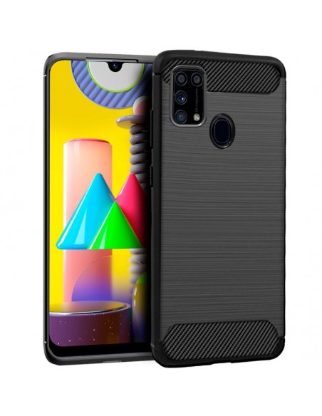 Carcasa TPU Samsung M315 Galaxy M31 carbón negra