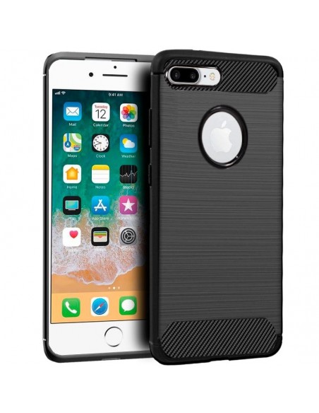 Carcasa TPU iPhone 7 Plus / iPhone 8 Plus carbón negra