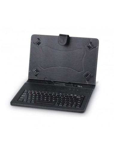 Funda soporte universal tablets 10'' pulgadas 3GO + teclado microUSB negra