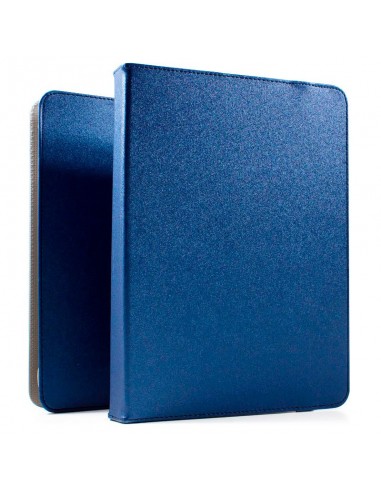 Funda polipiel soporte giratorio universal tablets 10'' pulgadas azul