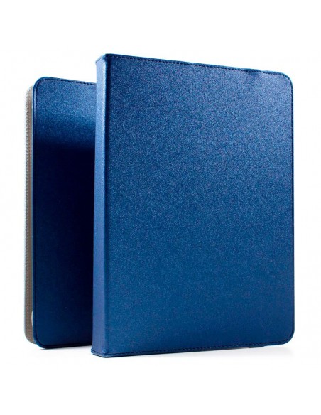 Funda polipiel soporte giratorio universal tablets 10'' pulgadas azul