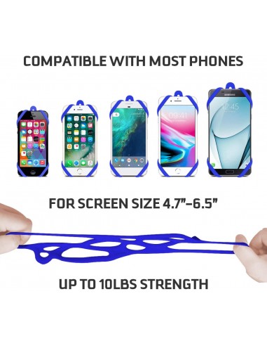 Funda silicona universal + cordón adaptable 5" - 6,5" pulgadas azul claro