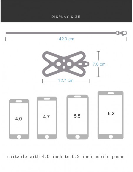 Funda silicona universal + cordón adaptable 5" - 6,5" pulgadas azul claro