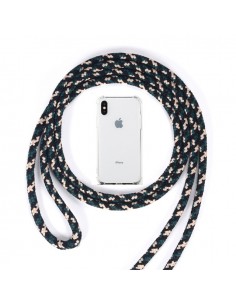 Funda silicona universal + cordón adaptable 5" - 6,5" pulgadas verde militar 2