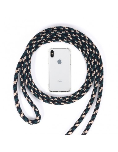 Funda silicona universal + cordón adaptable 5" - 6,5" pulgadas verde militar