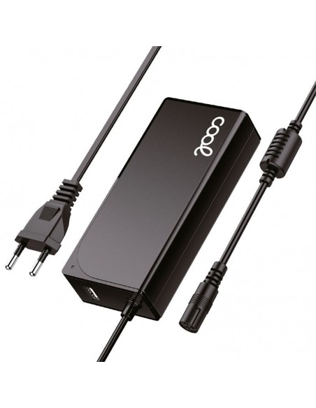 Cargador de red universal PC's portátiles 65w automático COOL + 11 conectores (USB Q.C. 3.0)