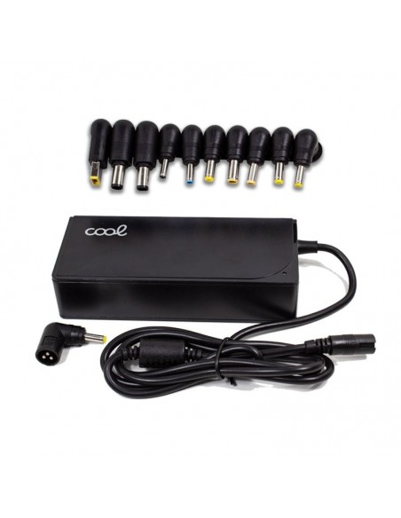 Cargador de red universal PC's portátiles 65w automático COOL + 11 conectores (USB Q.C. 3.0)
