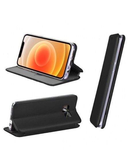 Funda libro soporte iPhone 12 mini Elegance negra