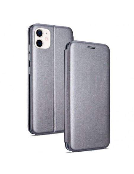 Funda libro soporte iPhone 12 mini Elegance plata