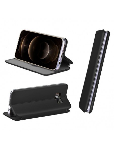 Funda libro soporte iPhone 12 Pro Max Elegance negra