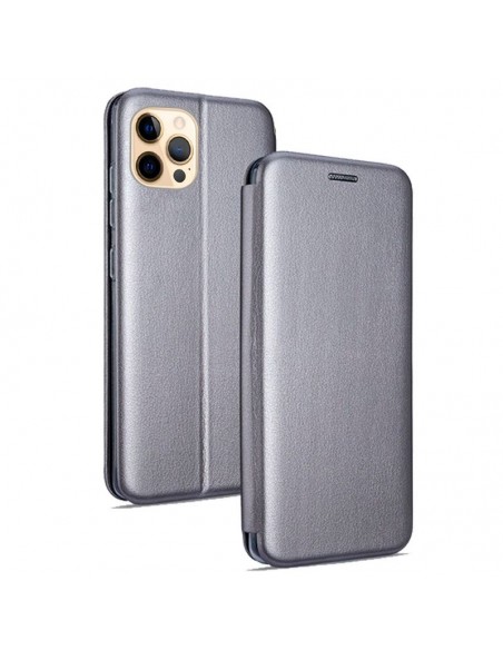 Funda libro soporte iPhone 12 Pro Max Elegance plata