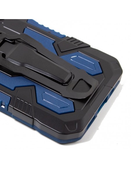 Carcasa reforzada + enganche clip iPhone 12 mini azul marino