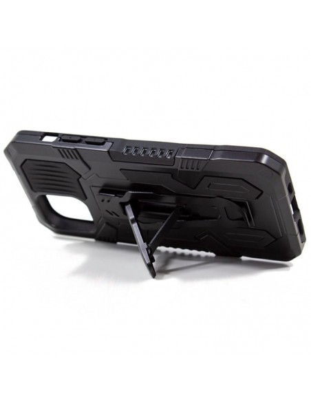 Carcasa reforzada + enganche clip iPhone 12 mini negra