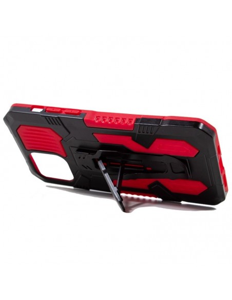 Carcasa reforzada + enganche clip iPhone 12 mini roja