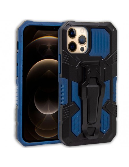 Carcasa reforzada + enganche clip iPhone 12 Pro Max azul marino