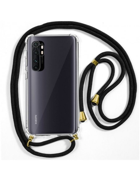 Carcasa TPU transparente Xiaomi Mi Note 10 Lite cordón negro