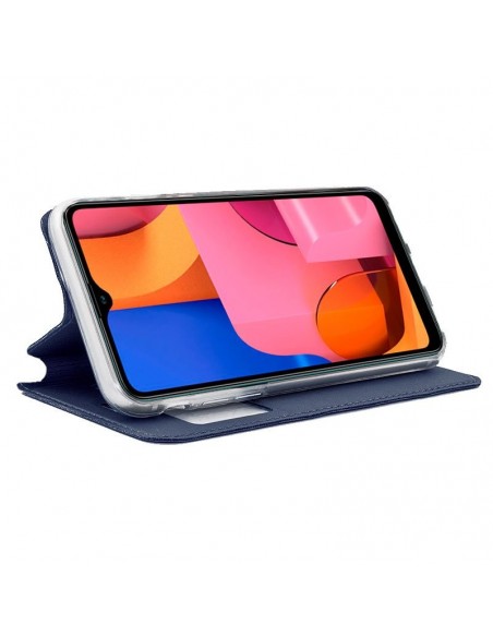 Funda libro soporte TPU Samsung A207 Galaxy A20s azul