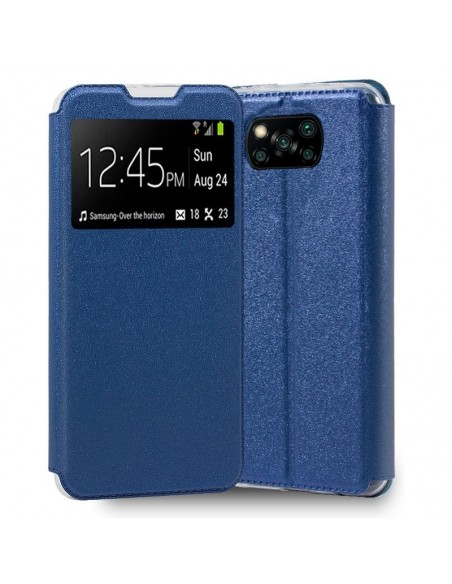 Funda libro soporte TPU Xiaomi Pocophone X3 / X3 Pro azul