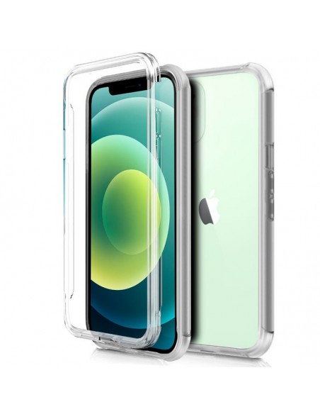 Funda gel TPU 3D iPhone 12 / 12 Pro transparente (Frontal + trasera)