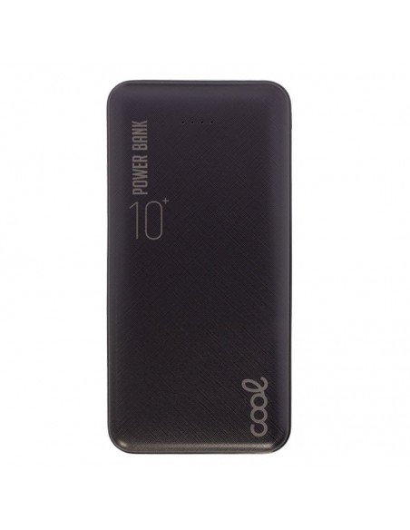 Bateria externa universal Power Bank 10.000 mAh (Doble toma USB / 2,1 A) COOL polipiel negra