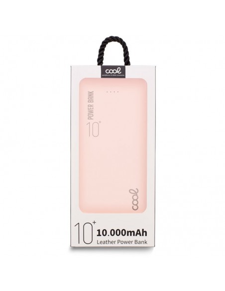 Bateria externa universal Power Bank 10.000 mAh (Doble toma USB / 2,1 A) COOL polipiel rosa